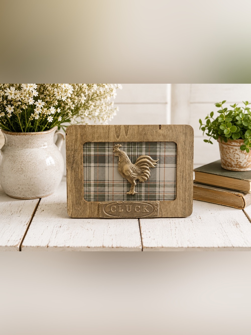 Set of 4 Rustic Farm Animal Plaques